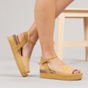 Wrangler Womens Norma Chunky Anle Strap Sandals Warm Sand