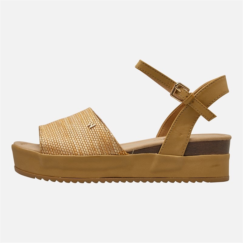 Wrangler Womens Norma Chunky Anle Strap Sandals Warm Sand - Image 2