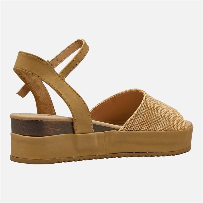Wrangler Womens Norma Chunky Anle Strap Sandals Warm Sand - Image 5