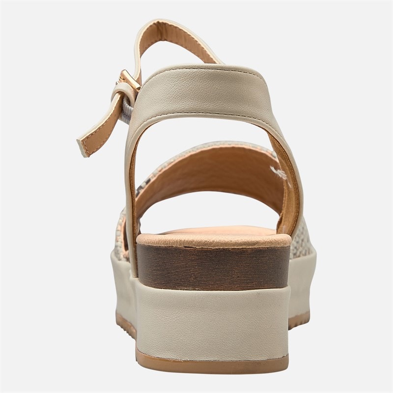 Wrangler Womens Norma Chunky Ankle Strap Sandals Birch - Image 4