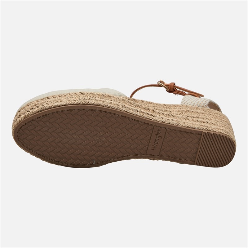Wrangler Womens Bella Ankle Strap Wedge Sandals Birch - Image 3