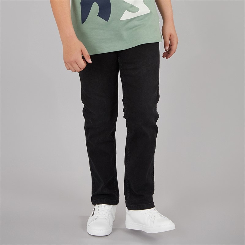 Wrangler Boys Greensboro Straight Fit Jeans Black Wash