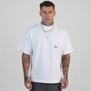SikSilk Mens Oversized T-Shirt White