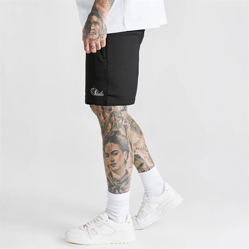 SikSilk Mens Essentials Shorts Black - Image 2