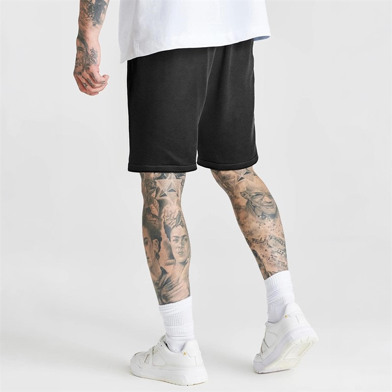 SikSilk Mens Essentials Shorts Black - Image 3