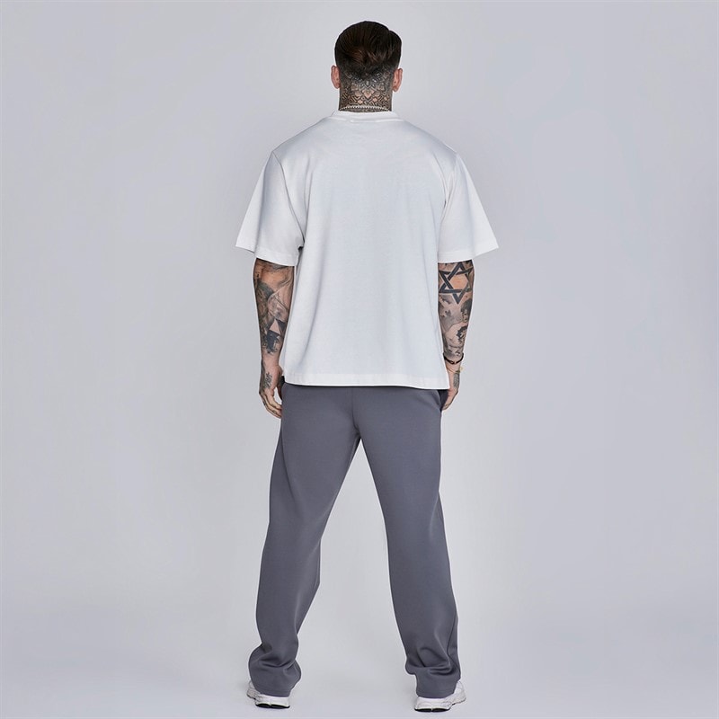 SikSilk Mens Essentials Poly Track Pants Dark Grey - Image 5