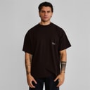 SikSilk Mens Oversized T-Shirt Brown