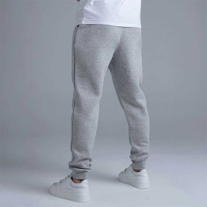 SikSilk Mens Essentials Joggers Grey Marl - Image 2