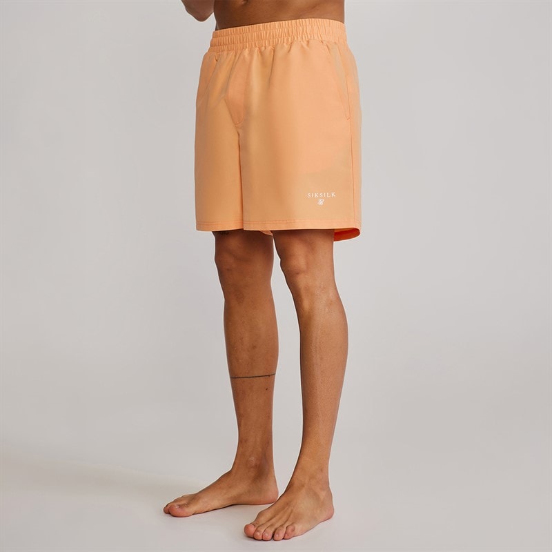 SikSilk Mens Swim Shorts Orange - Image 4