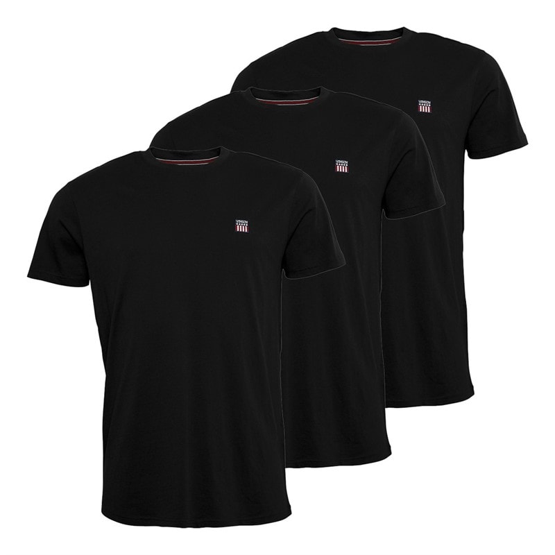Vinson Mens Massimo Three Pack T-Shirts Tap Shoe