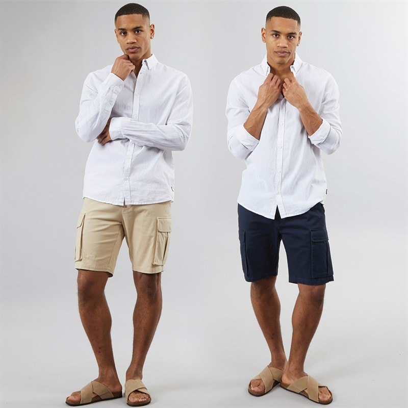 Vinson Mens Roger Two Pack Shorts Humus/Dark Sapphire - Image 3