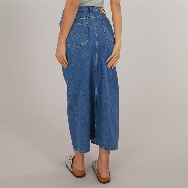 JJXX Womens Aura Long Denim Skirt Medium Blue Denim - Image 2