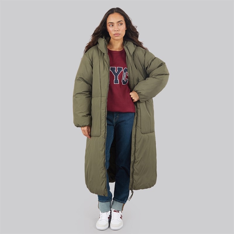 JJXX Womens Lolly Long Puffer Coat Grape Leaf - Image 4