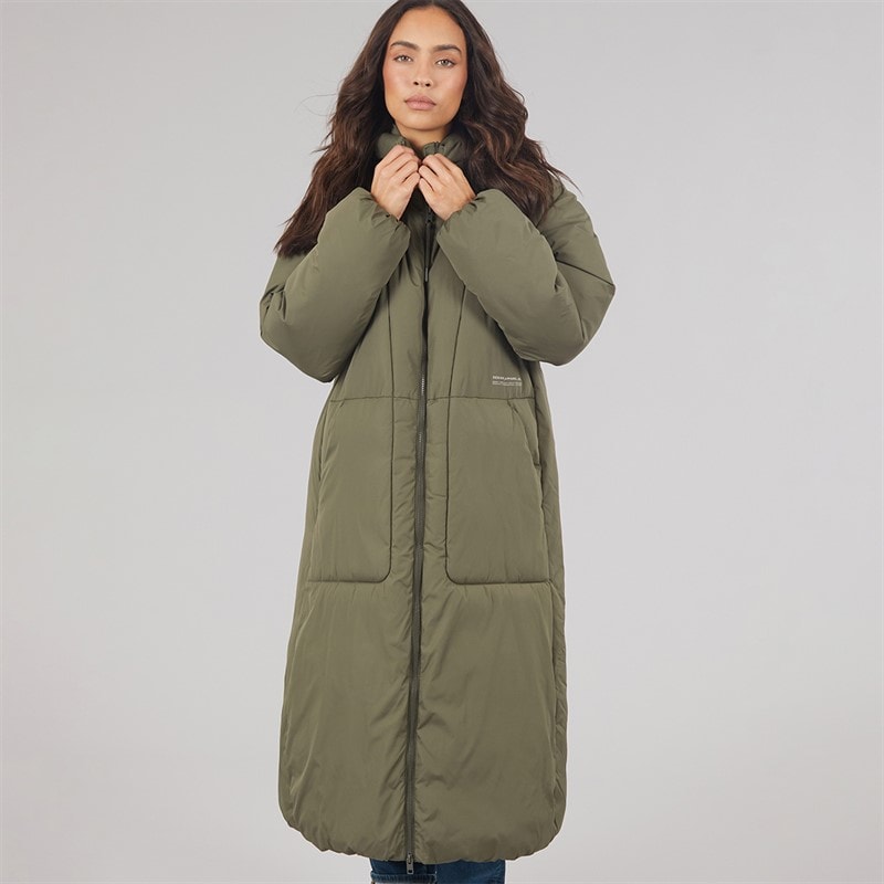 JJXX Womens Lolly Long Puffer Coat Grape Leaf - Image 5