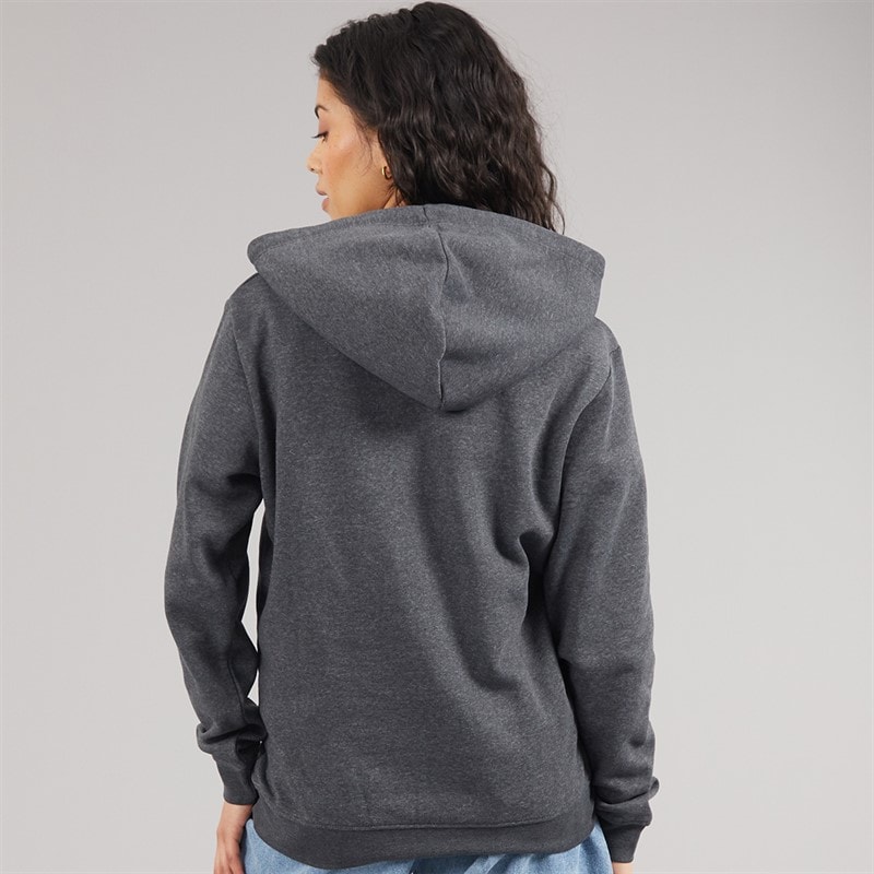 JJXX Womens Abbie Hoodie Dark Grey Melangeprint/White JJXX Logo Dark Grey Melangeprint:White Jjxx Logo - Image 2