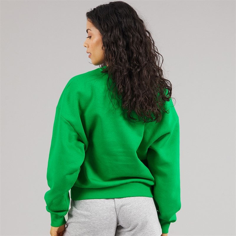 JJXX Womens Merle Crew Sweatshirt Green Beeprint New York - Image 2