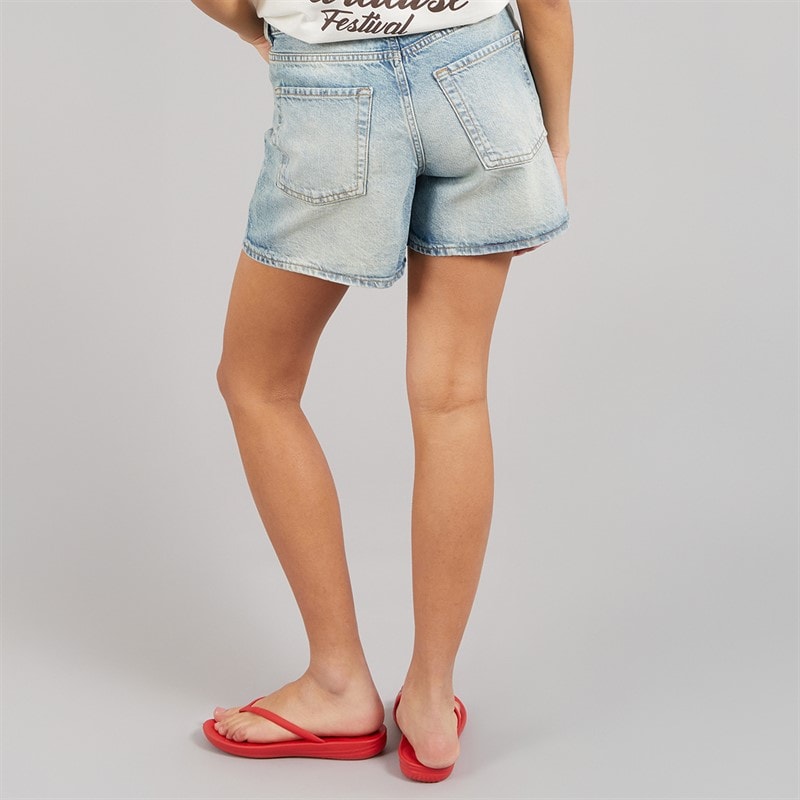 JJXX Womens Laura Denim Shorts Light Blue Denim/Vintage Light Blue Denimdetail:Vintage - Image 2