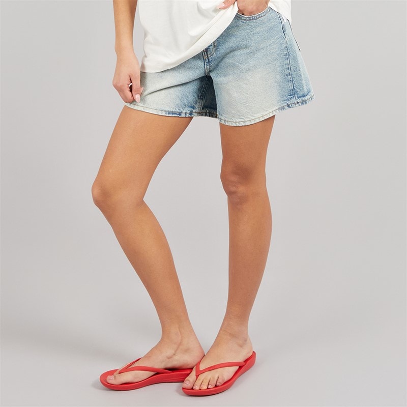 JJXX Womens Laura Denim Shorts Light Blue Denim/Vintage Light Blue Denimdetail:Vintage - Image 3