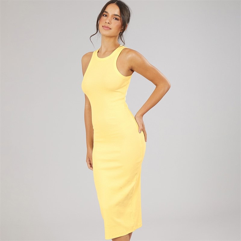 JJXX Womens Ribbed Maxi Dress French Vanilla