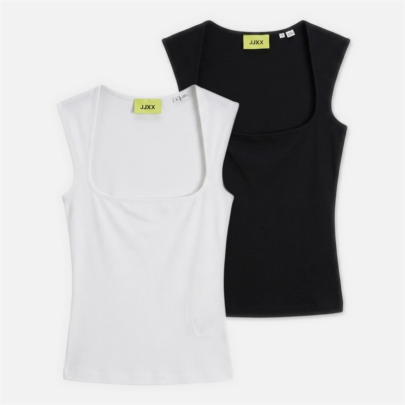 JJXX Womens Isabella Two Pack Tops Black - Image 1