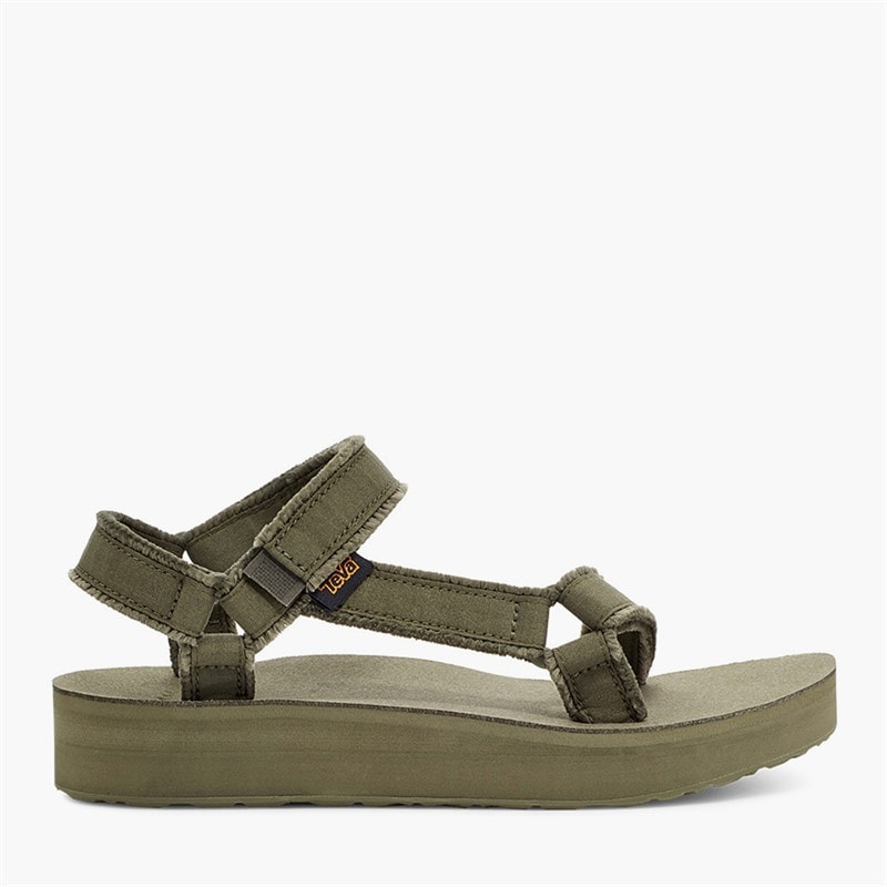 Teva Womens Midform Universal Canvas Sandals Olive - Image 1