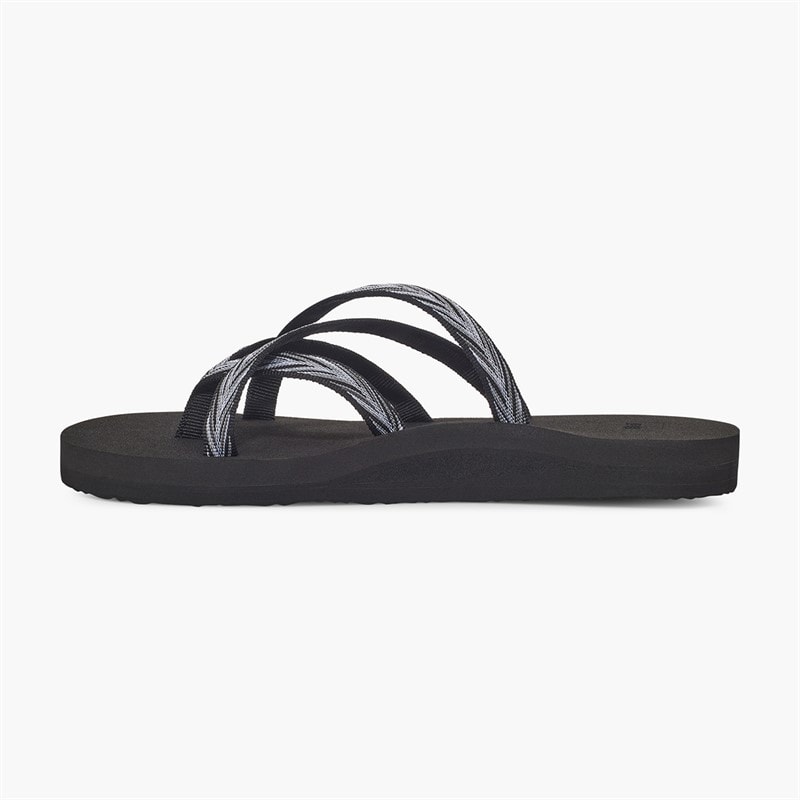 Teva Womens Olowahu Sandals Palms Black/White - Image 5