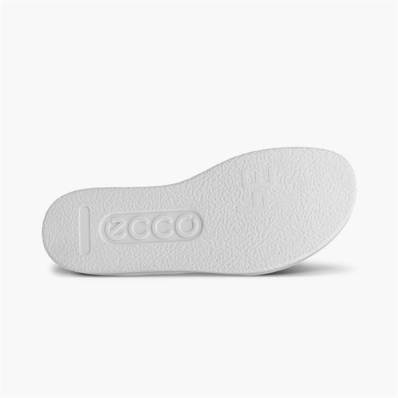 ECCO Womens Flowt Nubuck Wedge Sandals Pure White Gold - Image 5