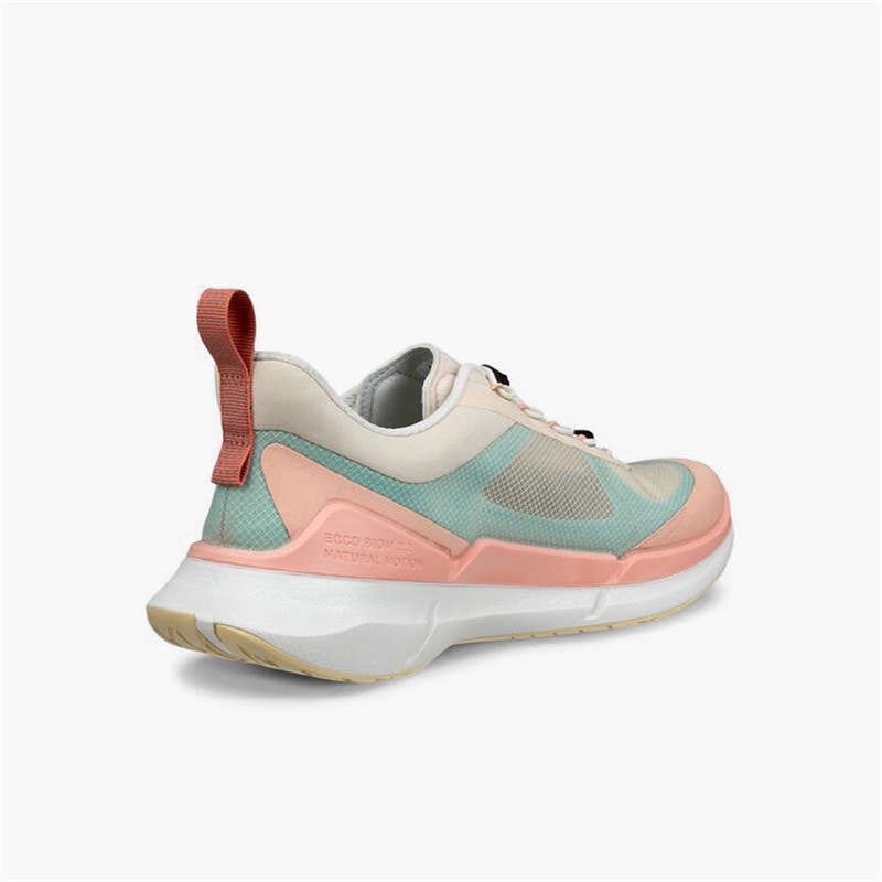 ECCO Womens Biom 2.2 Breathru Speedlace Trainers Dusty Peach/Limestone/Aquatic - Image 3