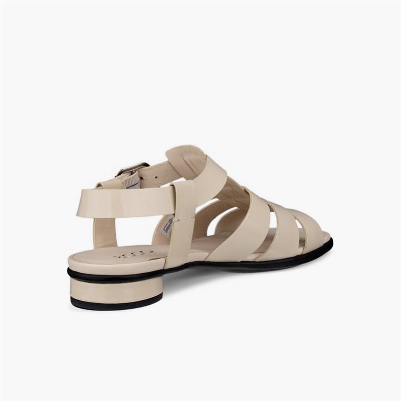 ECCO Womens Sculpted Alba Leather Roman Sandals Limestone - Image 3