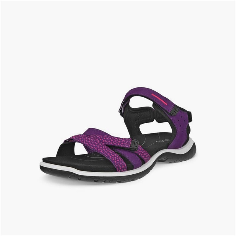 ECCO Womens Offroad Roam Nubuck Ankle Strap Sandals Imperial Purple/Beetroot - Image 2