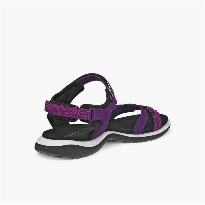 ECCO Womens Offroad Roam Nubuck Ankle Strap Sandals Imperial Purple/Beetroot - Image 3