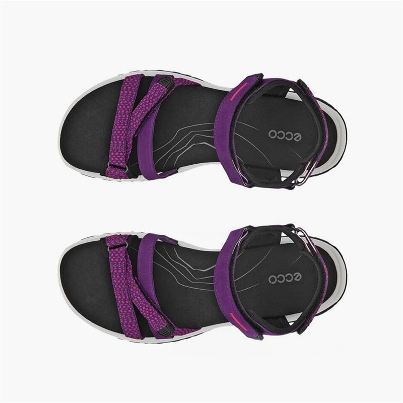 ECCO Womens Offroad Roam Nubuck Ankle Strap Sandals Imperial Purple/Beetroot - Image 4