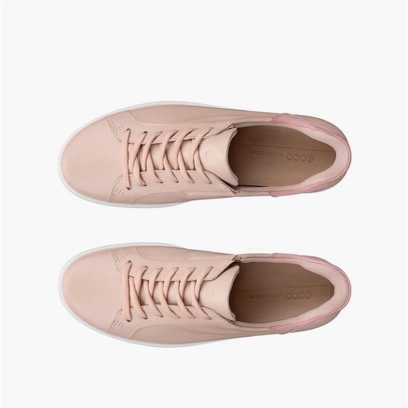 ECCO Womens Soft VII Nubuck Trainers Rose Dust/Old Rose - Image 4
