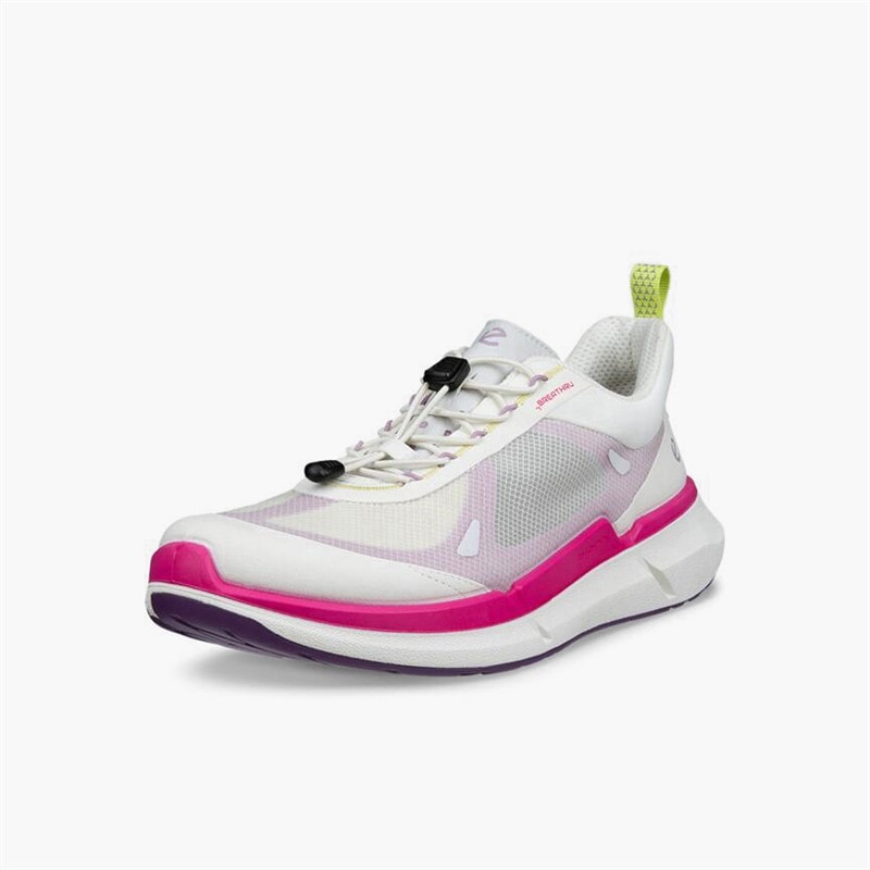 ECCO Womens Biom 2.2 Breathru Speedlace Trainers White/Lavender Mist/Beetroot - Image 2