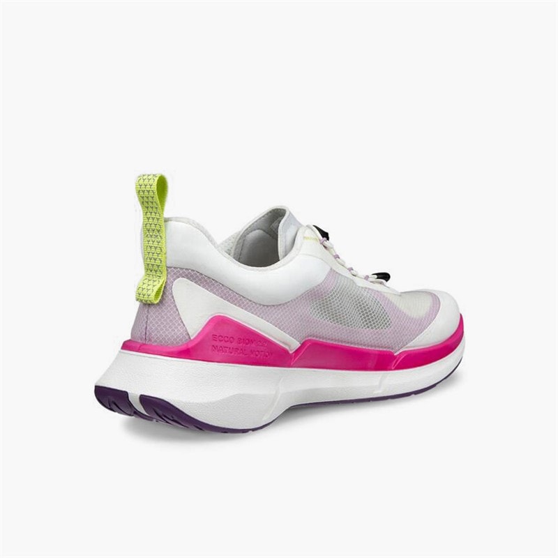 ECCO Womens Biom 2.2 Breathru Speedlace Trainers White/Lavender Mist/Beetroot - Image 3