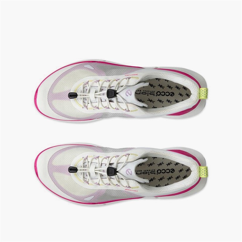 ECCO Womens Biom 2.2 Breathru Speedlace Trainers White/Lavender Mist/Beetroot - Image 4