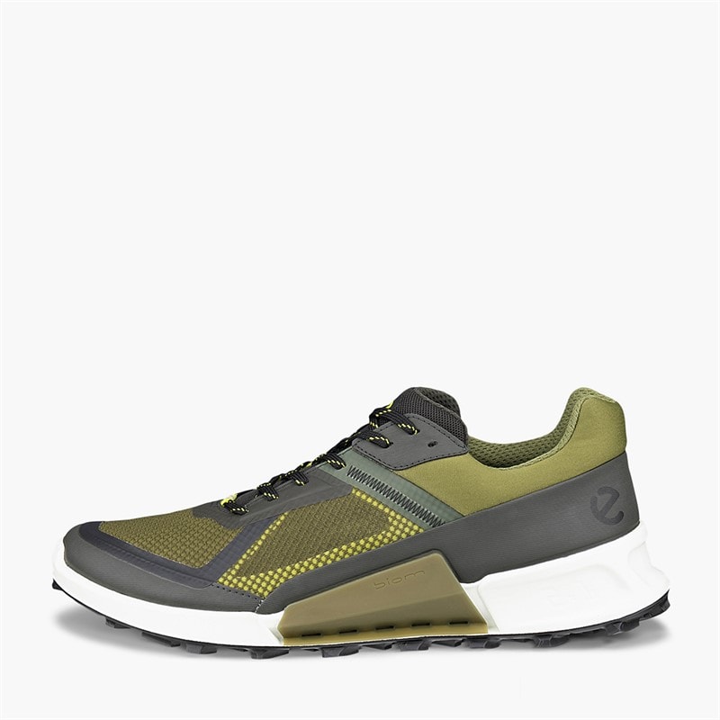 ECCO Mens Biom 2.1 X Country Trail Trainers Peat/Acorn/Lime Punch - Image 1