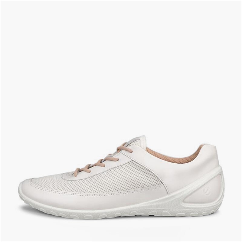ECCO Womens Biom Everyday Lace Up Trainers White/White - Image 1