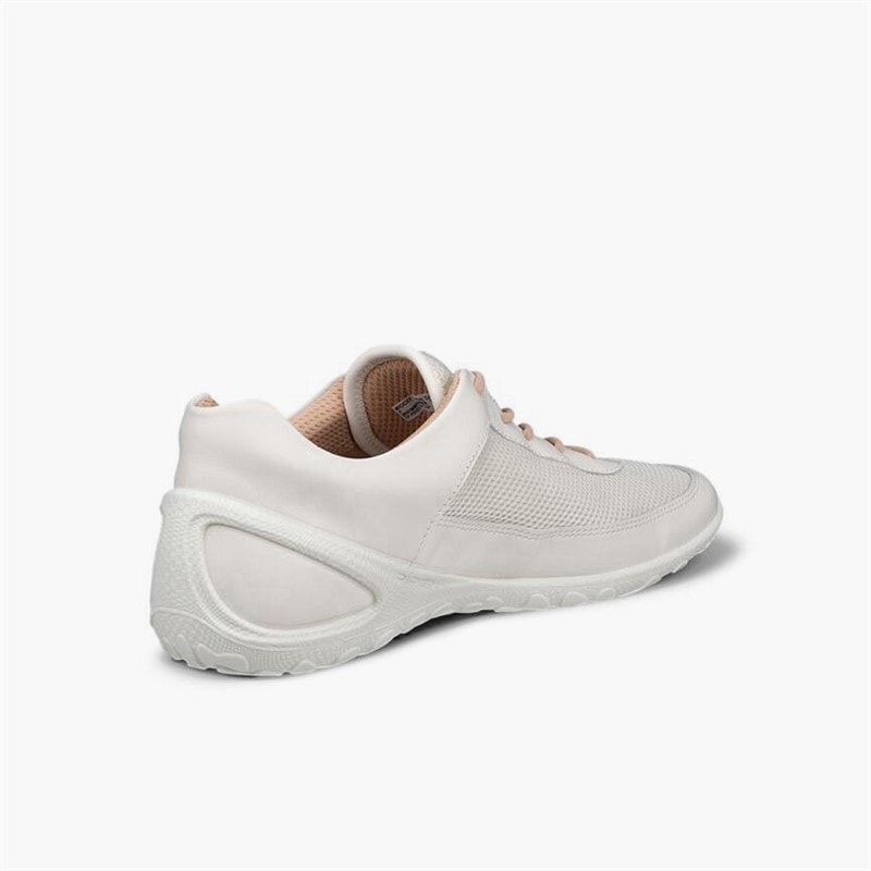 ECCO Womens Biom Everyday Lace Up Trainers White/White - Image 3