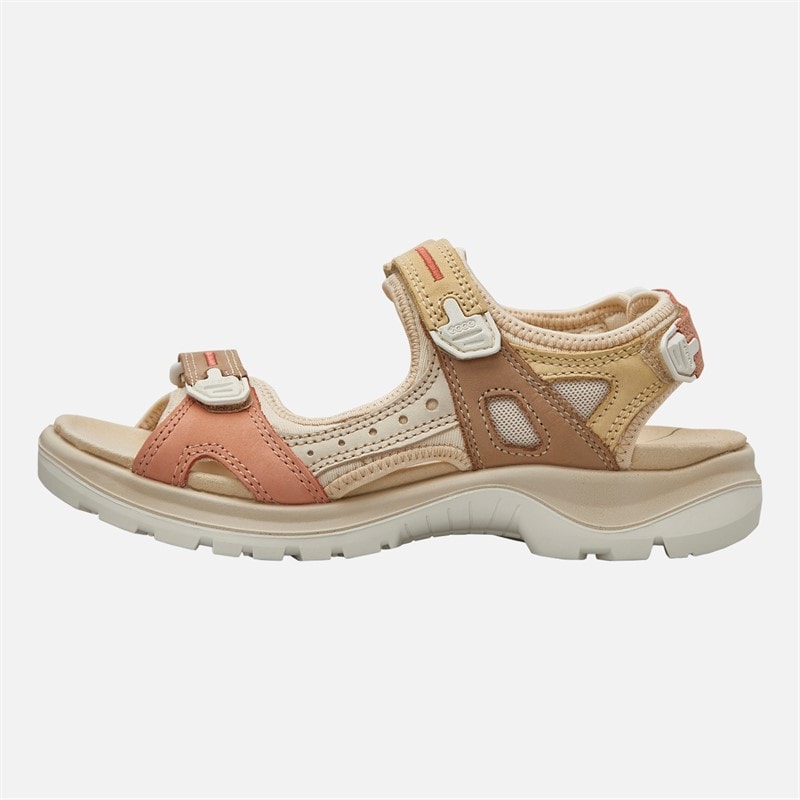 ECCO Womens Offroad Yacatan Nubuck Hiking Sandals Multicolour Straw - Image 1