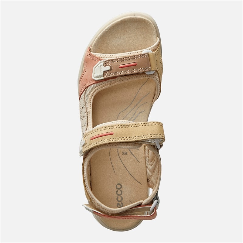 ECCO Womens Offroad Yacatan Nubuck Hiking Sandals Multicolour Straw - Image 4