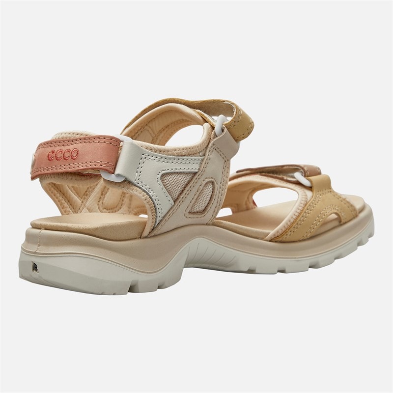 ECCO Womens Offroad Yacatan Nubuck Hiking Sandals Multicolour Straw - Image 5