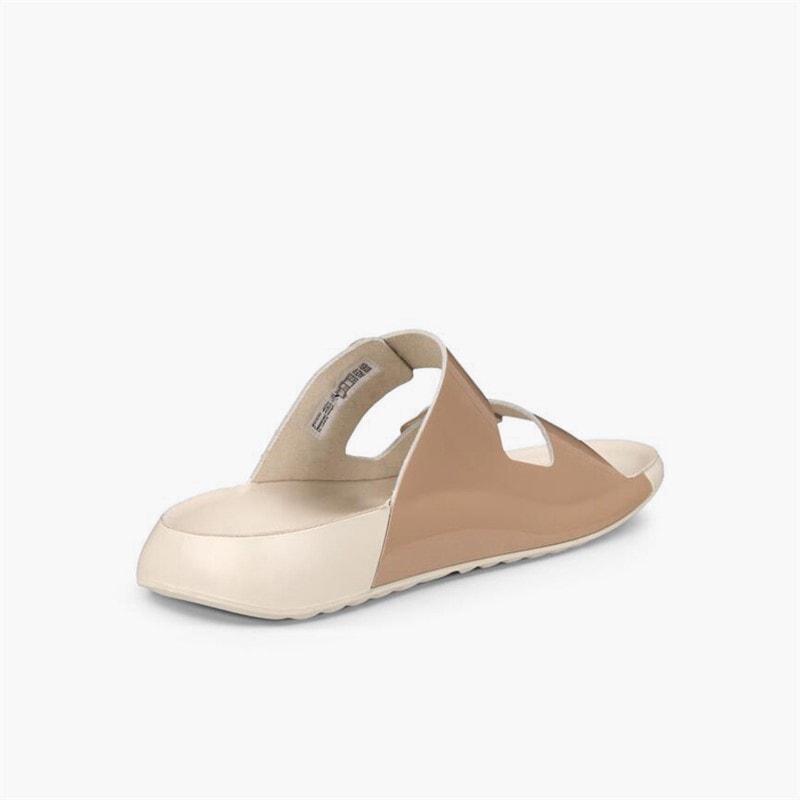 ECCO Womens Cozmo Dual Strap Sandals Nude - Image 3