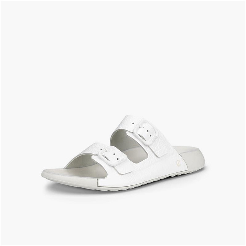ECCO Womens Cozmo Dual Strap Sandals Bright White - Image 2