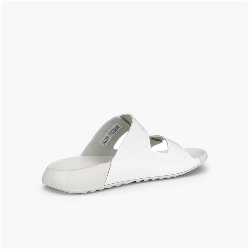 ECCO Womens Cozmo Dual Strap Sandals Bright White - Image 3
