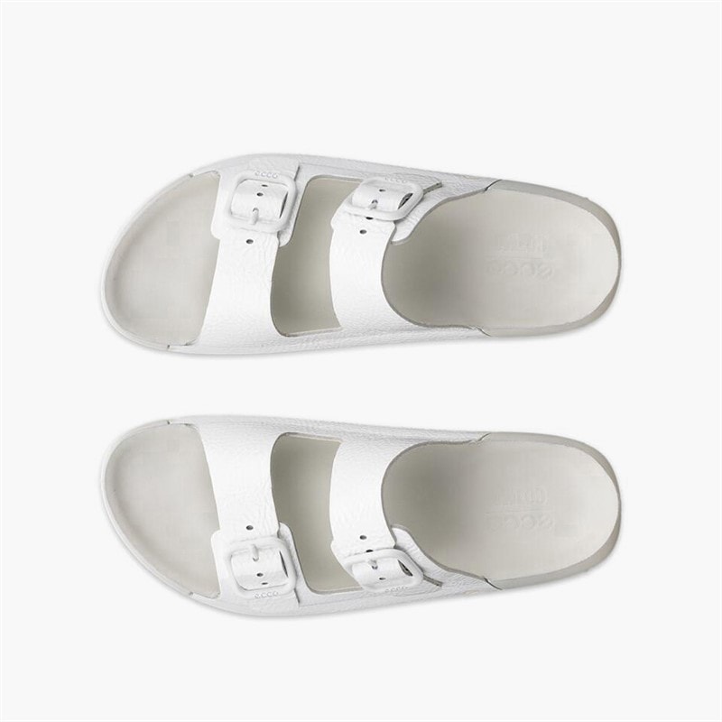 ECCO Womens Cozmo Dual Strap Sandals Bright White - Image 4