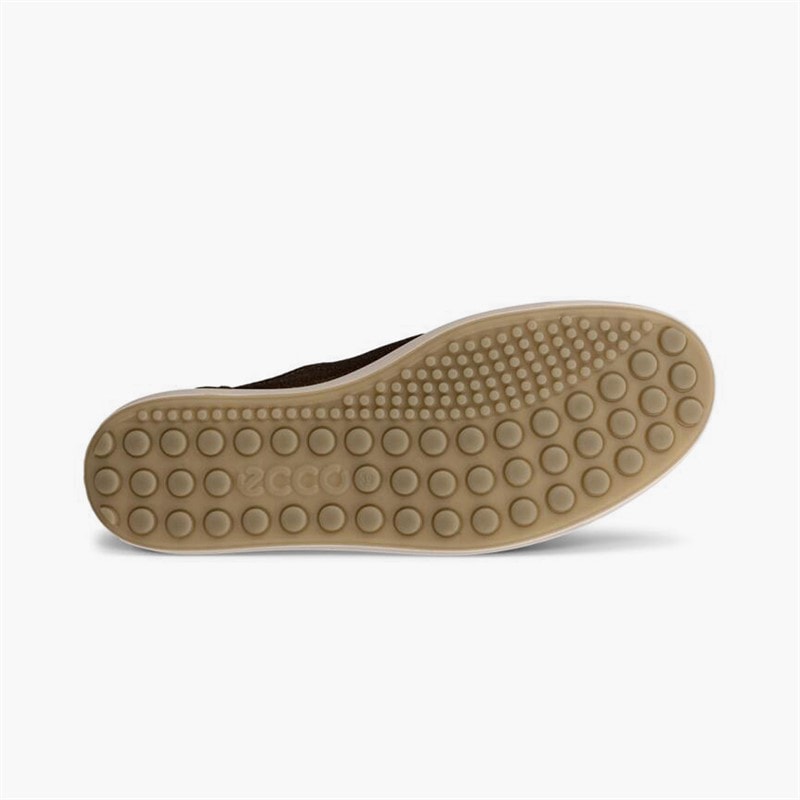 ECCO Womens Soft VII Nubuck Trainers Bronze Antique - Image 5