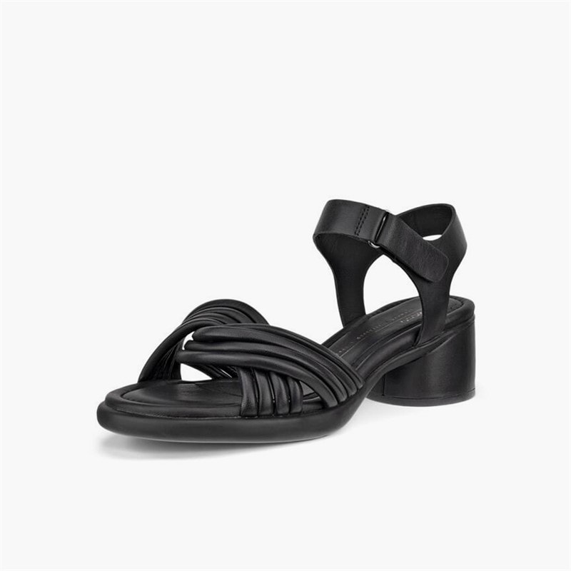 ECCO Womens Sculpted 36 Tube Leather Heeled Sandals Black - Image 2