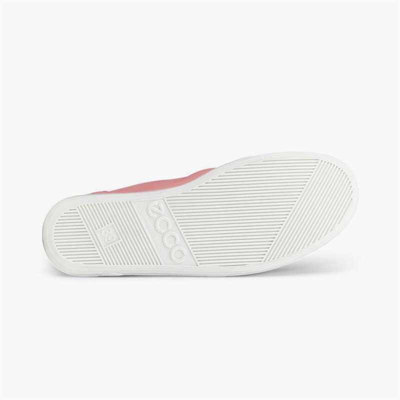 ECCO Womens Soft 2 Anniversary Leather Trainers Old Rose - Image 4