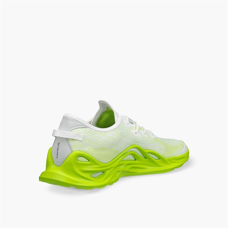 ECCO Mens Biom Infinite Trainers Bright White/Lime Punch - Image 3